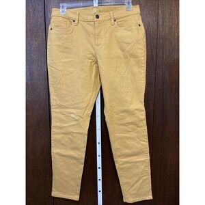 Ann Taylor Mustard Denim Womens 12 (34x30)The Skinny Ankle Curvy Fit Stretch